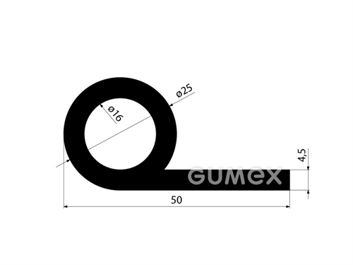 GUMMIPROFILE P-FORM - EPDM